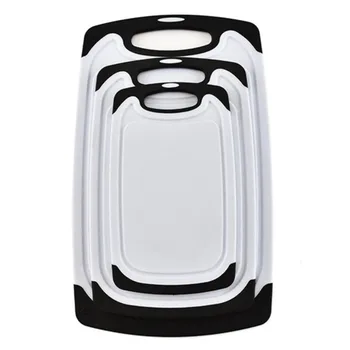 

Set of 3 Plastic Cutting Boards Dishwasher Safe Chopping Boards 3 Size Chopping Blocks