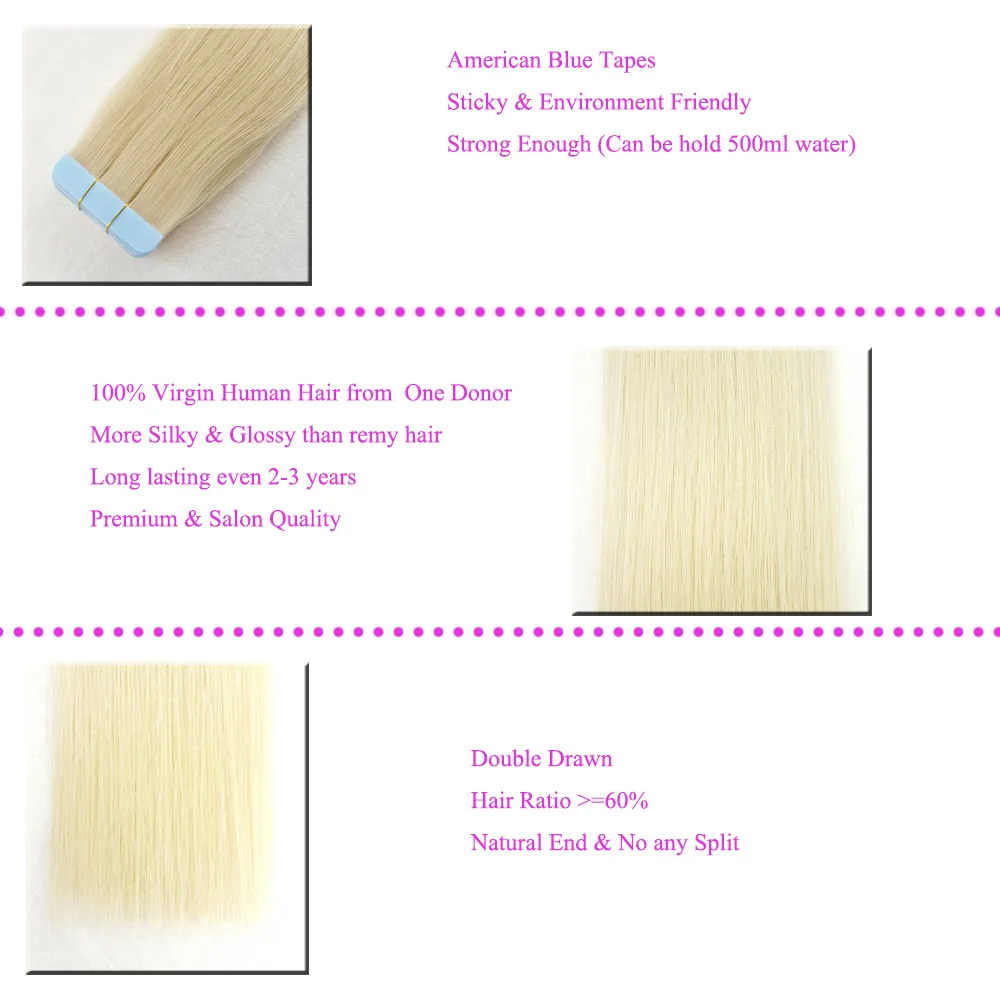 ShowCoco двойная лента для наращивания волос человеческие волосы премиум класса