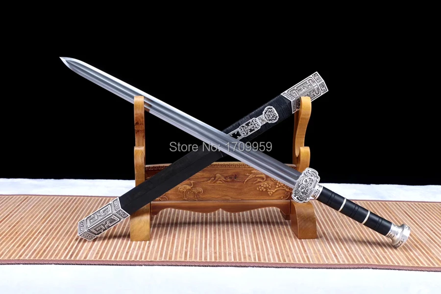 Tradition Handmade Chinese KungFu Dao Sword Double Groove High Manganese Steel Blade Sharp WuShu Han Jian Battle Saber