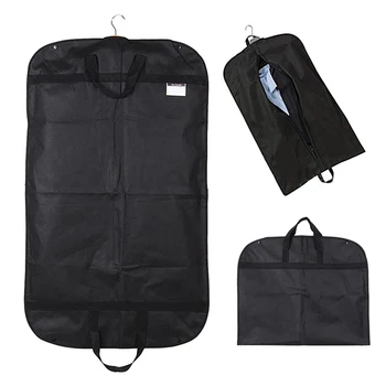 

1pc Black Dustproof Hanger Cover Storage Bags Dust Cover Dust Bags Coat Clothes Garment Suit Storage Protector Organization