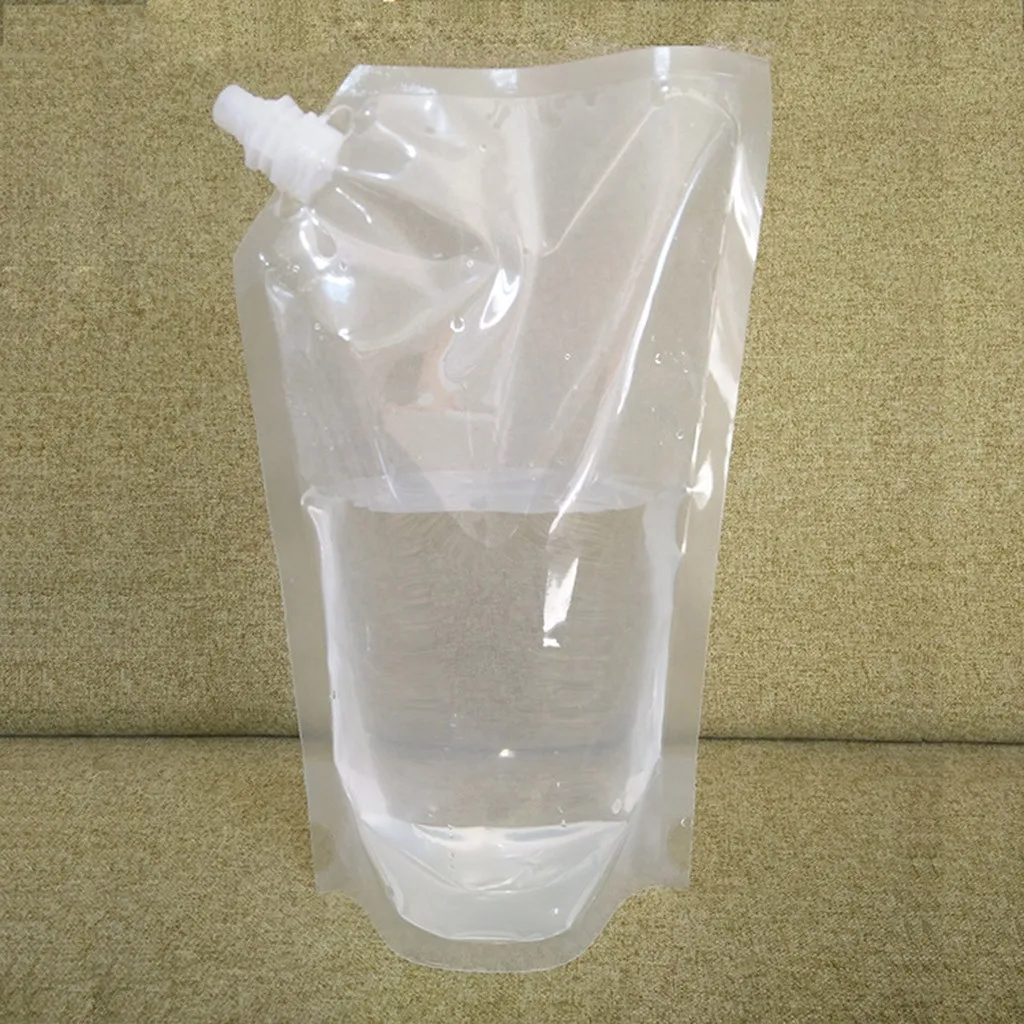 3pc Reusable Clear Plastic Pocket Flask And 1pc Funnel For Rum Wine Gifts Cereal Dispenser