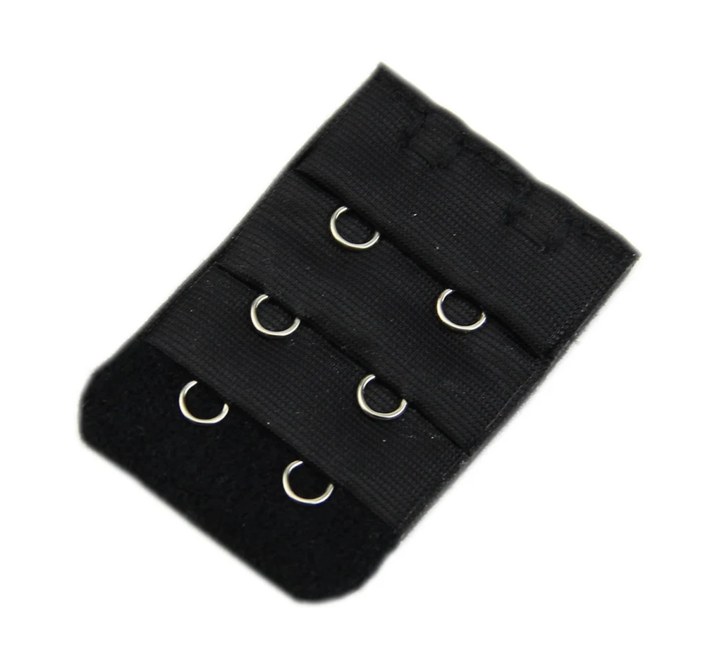 black 2X3 10 шт. 2*3 крючка расширитель бюстгальтер ремешок на спине для беременных - Color: black 2X3