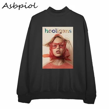 

Winter Funny Print Sweatshirt Women Long Sleeve Women Tops Casual Warm Pullover Women New Fashion Hoodies
