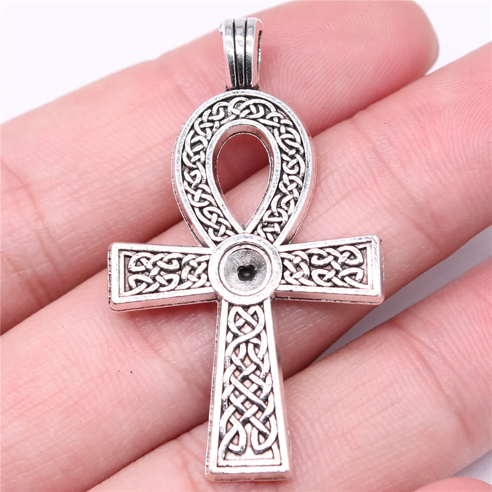 14K Ankh Cross Charm ペンダント&K10YGチェーンセット