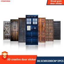 

PVC Self-Adhesive Waterproof Door Sticker 3d Wall Photo Wallpaper for Refrigerator Film Cabinet Shoe Fridge Vinyl Doors Stickers