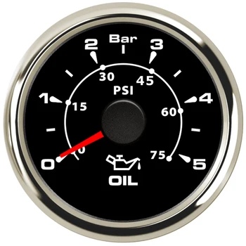 

52 mm 75 Psi/5 Bar Digital Oil Press Pressure Meter Car Motor Auto Truck Boat Motorcycle with 8 Color Backlight