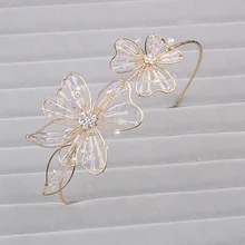 Свадебные аксессуары для невесты, ободок с кристаллами, свадебное платье, головной убор, корейский стиль, свадебные аксессуары для волос, Earr