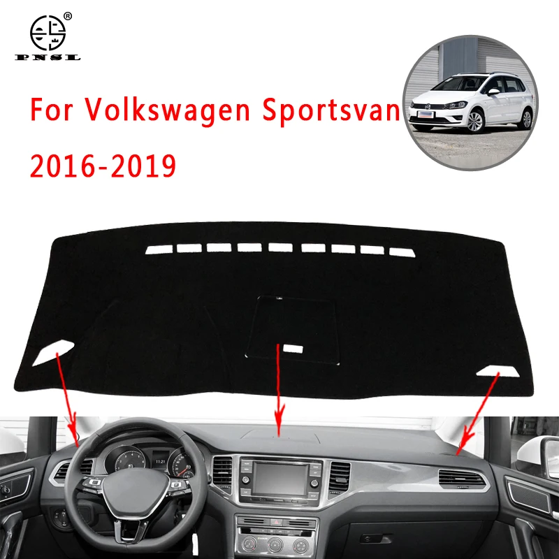 PNSL крышка приборной панели автомобиля коврик для Volkswagen Golf SV Sportsvan 2014 ~ 2018
