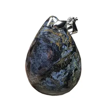 

Top Natural Blue Pietersite Pendant For Woman Lady Man Crystal 33x22x7mm Waer Drop Beads Namibia Energy Stone Jewelry AAAAA
