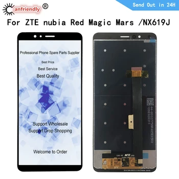 Перейти на Алиэкспресс и купить ЖК-дисплей для zte nubia Red Magic NX619J ЖК-дисплей + сенсорная панель экран дигитайзер сборка стекло для zte nubia NX619J