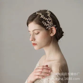 

Leliin Gold Bridal Hair Comb Wedding Hair Headpiece Crystal Hair Barrette bride Hair Pins Hair Jewelry