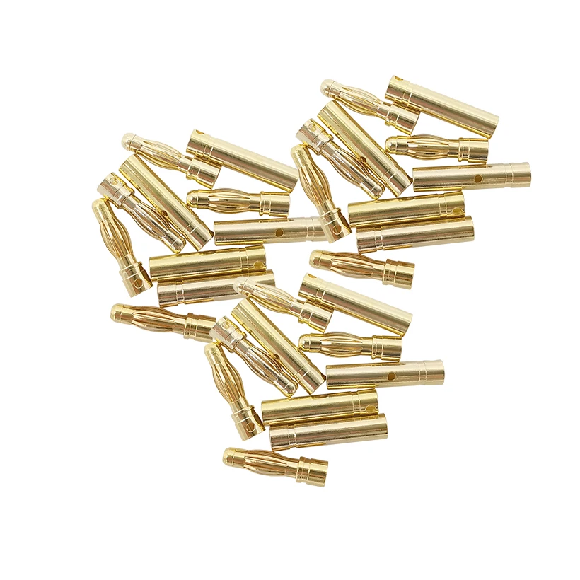 2/5/10/20Pair 2mm 3mm 3.5mm 4mm RC Battery Bullet Banana Plug Male Female Connector Gold Plated | Обустройство дома