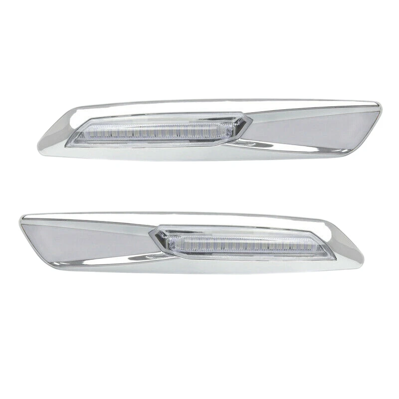 Chrome LED Side Marker Turn Signal Indicator Lights for BMW 3-Series E46/E90/E91/E92 E93 | Автомобили и мотоциклы