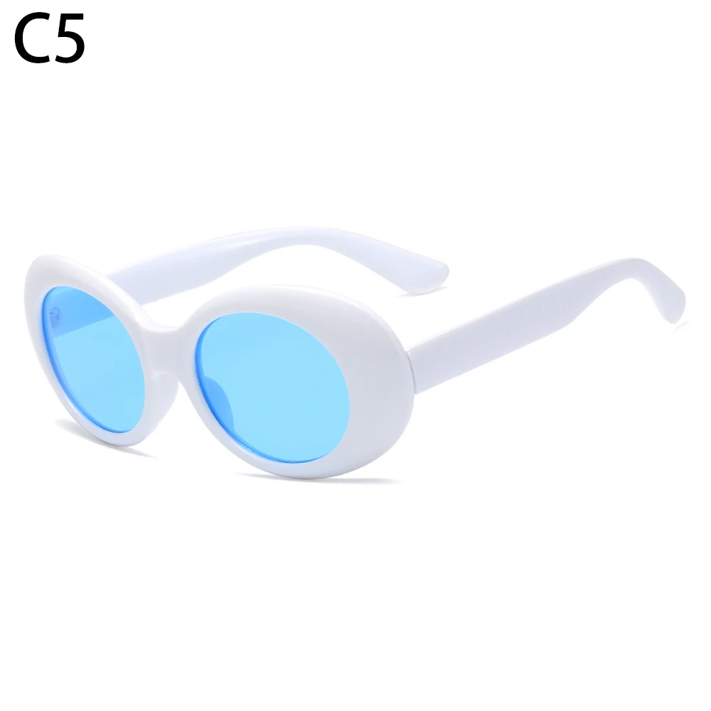 Unisex UV400 Protection Anti-Reflective Oval Round Glasses Trendy Clout Goggle Kurt Cobain Sunglasses Funny Cool Style Eyewear designer sunglasses Sunglasses