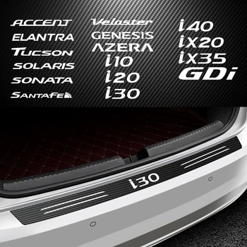 

Car Styling Rear Bumper Film Carbon Fiber Sticker For hyundai santa fe sonata solaris azara i30 ix20 tucson ix35 i10 Decals