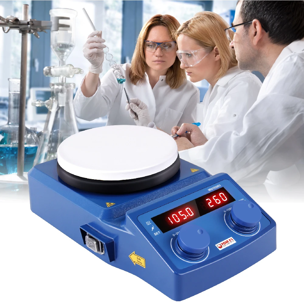 Laboratory Digital Hot Plate Magnetic Stirrer With Hotplate 3L Laboratory Hotplate Mixer, Heating Temperature Up to 280&deg;C
