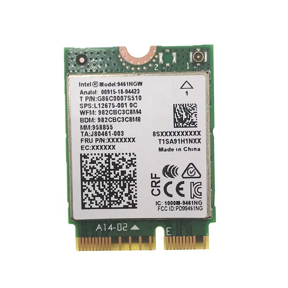 WIRCARD Двухдиапазонная Беспроводная AC 9461 для Intel 9461NGW 802.11ac NCNVI 2 4G/5G WiFi карта подходит