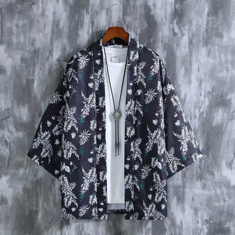 

Men And Women Japanese Kimono Cardigan Cosplay Shirt Blouse For Couple Japanese Yukata Female Summer Beach Kimono Clothes