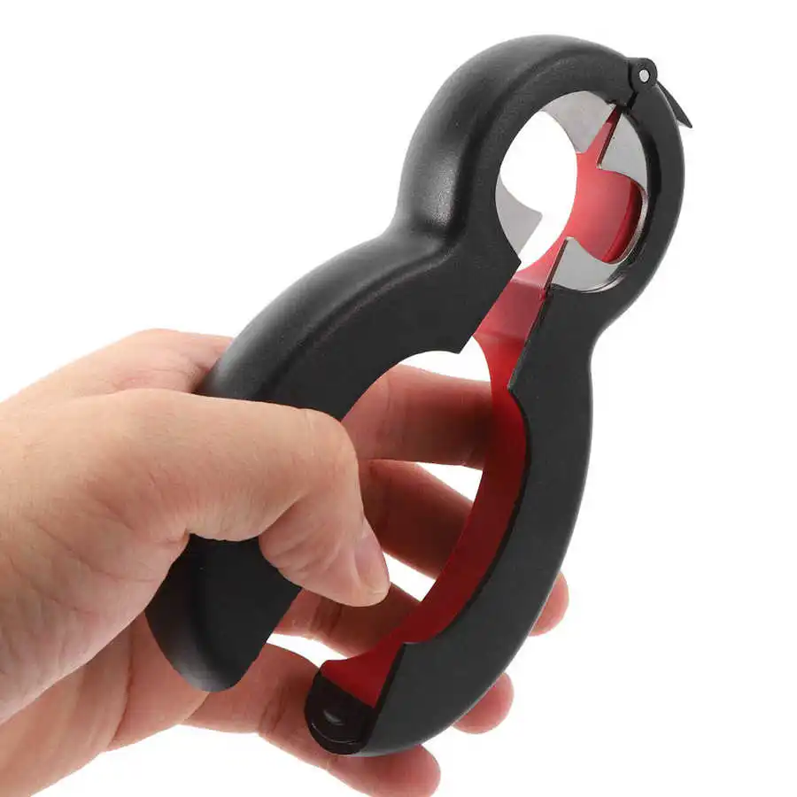 1Pc Multifunctinal Stainless Steel 6 In 1 Bottle Can Opener Corkscrew For Bar Restaurant Use Beer Wine Opener Bar Kitchen Tool