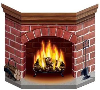 

Brick Fireplace Stand-Up Party Accessory (1 count) (1/Pkg)