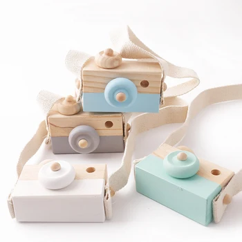 Cute Nordic Hanging Wooden Camera Toys Kids Toys Room Decor Furnishing Article For Children Girls Boys Toys Birthday Gift 1