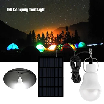 

LED Lamp Portable Charged Solar Light Panel Powered Emergency Bulb For Outdoor Garden Camping Tent Fishing