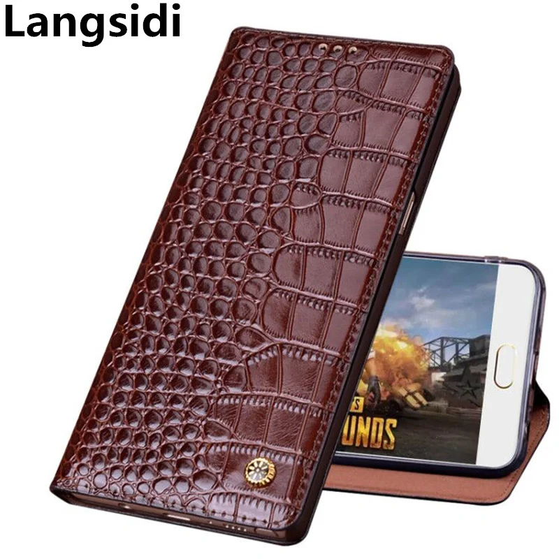  Crocodile pattern genuine leather standing flip case for Asus ZenFone 4 Max ZC520KL/Asus ZenFone 4 