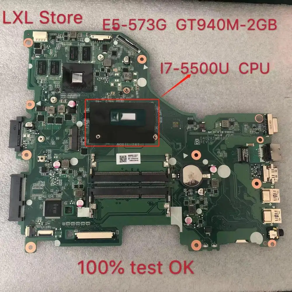 Для E5-573G E5-573 ноутбук материнская плата для Acer Aspire E5-573G I7-5500U Процессор GT940M-2 ГБ DA0ZRTMB6D0 тест ОК