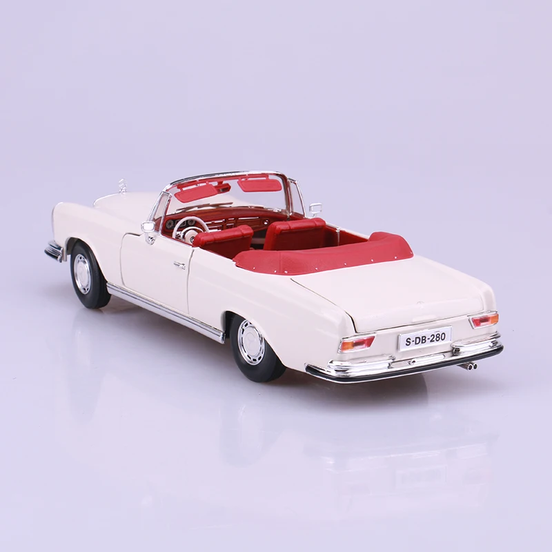 Maisto-レトロな合金車モデル,1:18,メルセデスベンツ280se,クラシック