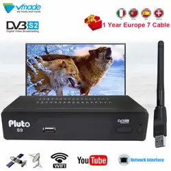 Спутниковый ресивер DVB-S2 с 1 год Европа C-line сервер Cccam 7 линия Full HD 1080p с USB wifi Испания Португалия Арабский ТВ коробка