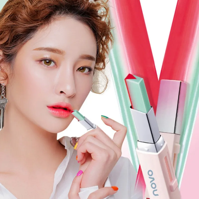New Gradient Lipstick Two Color Moisturzing Lip Balm Long Lasting Moisturzing Nourishing Lipstick Balm Lip Cosmetic Makeup