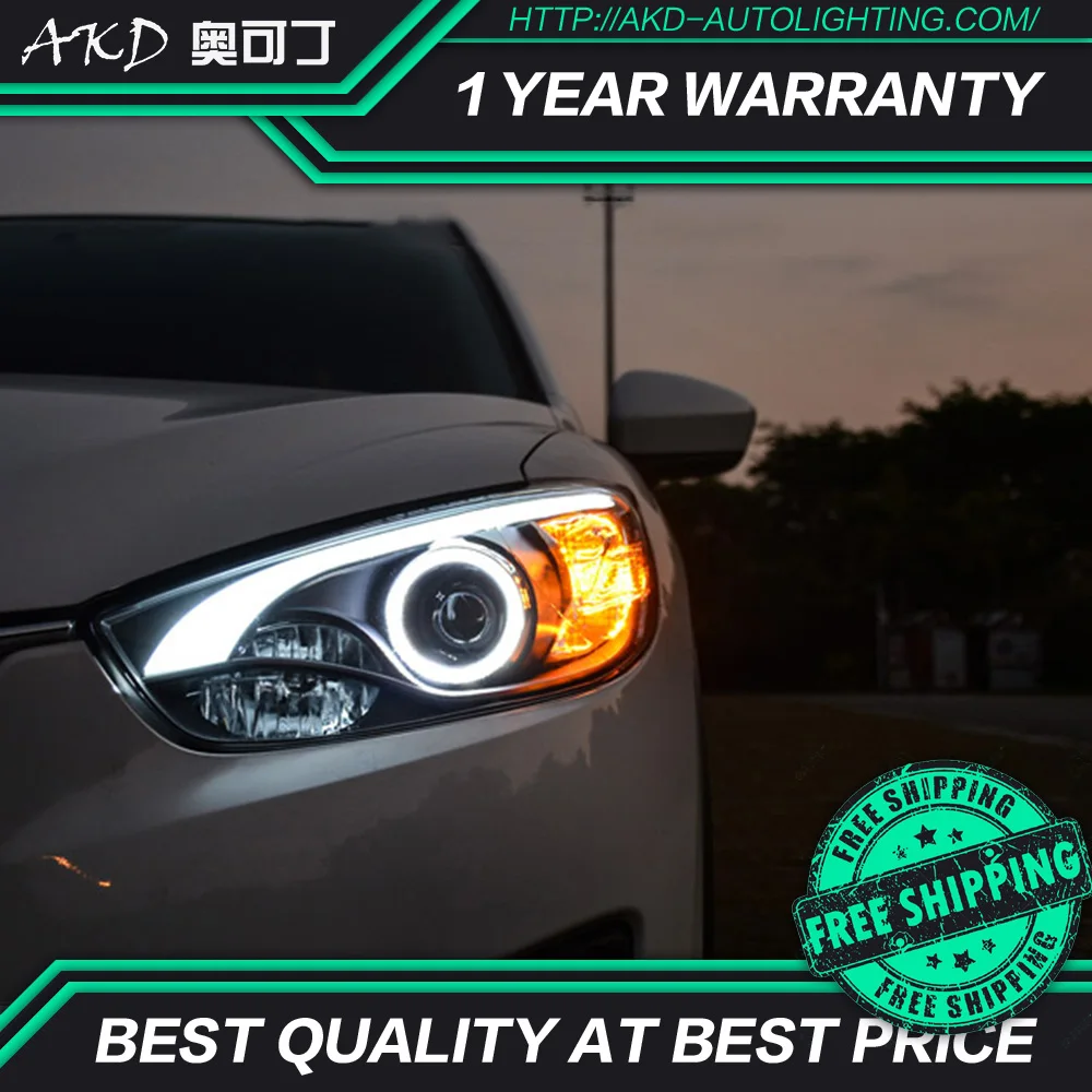 AKD тюнинг автомобильных фар для Mazda CX 5 CX5 2013 2016 светодиодные фары DRL ходовые огни Bi