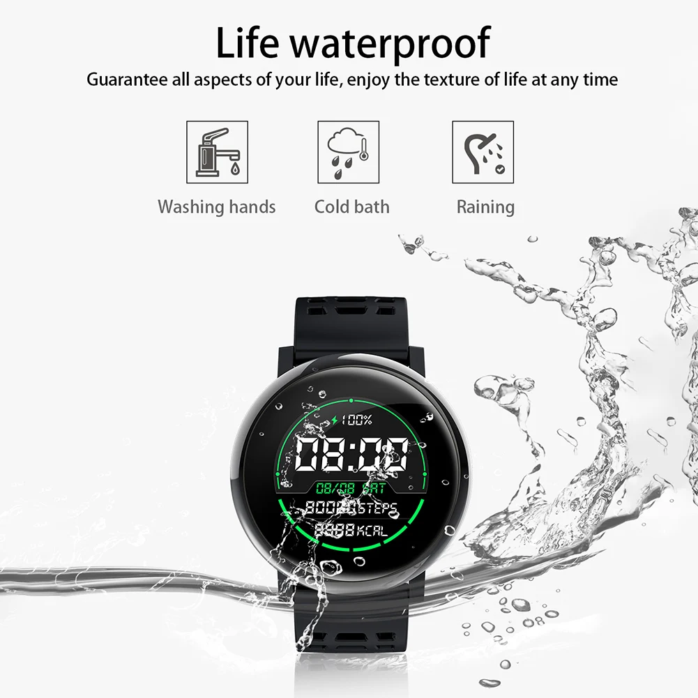 G30 Smart Bracelet Fitness Tracker Activity Unisex 1.3inch Sports Bluetooth Watch with Waterproof IP67 Heart Rate Monitor Sleep