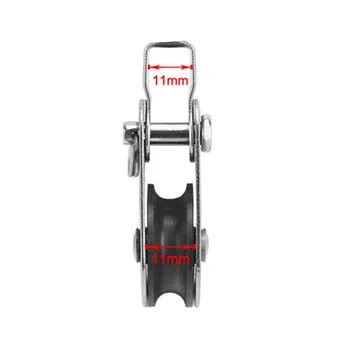 

Kayak Nylon Pulley Block Small Fitting Removable Pin Bracket Stainless Steel Silver