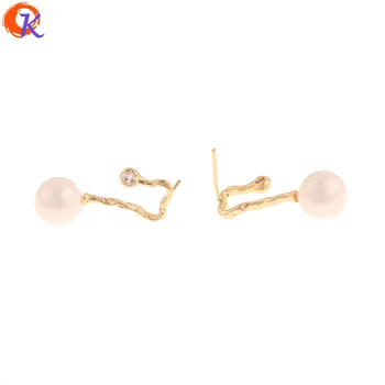 

Cordial Design 30Pcs 10*28MM Jewelry Accessories/CZ Charms/Genuine Gold Plating/Hand Made/Imitation Pearl/DIY/Earring Findings