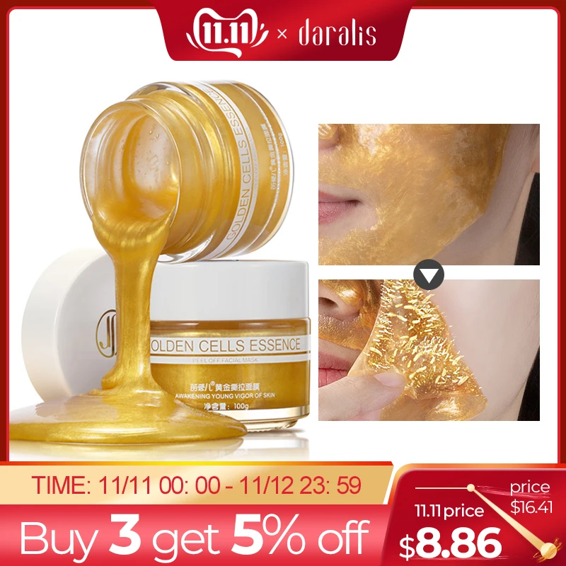 

Daralis 100G Gold Tearing Mask for The Facial Peel Masks Blackhead Remover Peel Off Nose Dead Skin Clean Pores Face Skin Care