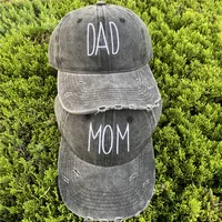 Couples Embroidery Dad Mom Baseball Caps For Men Women Fashion Black Washed Denim Snapback Cap Hip Hop Dad Hats Unisex Gorras 1