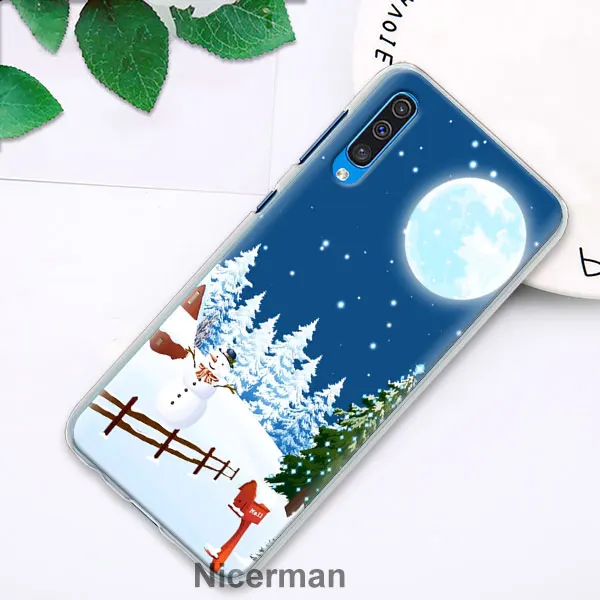 Год Счастливого Рождества телефонные чехлы для samsung Galaxy A10 A20 E A30 A40 A50 S A60 A70 A80 A6 A8 A7 A9 крышка - Цвет: 11