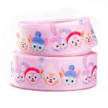 

New 50 Yards Japanese Cartoon bear Printed Grosgrain,satin Ribbon