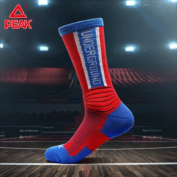 

PEAK Men Basketball Socks 2019 New Flash Series Comfortable Cushioning Breathable Wearable Knee-High Sports Socks