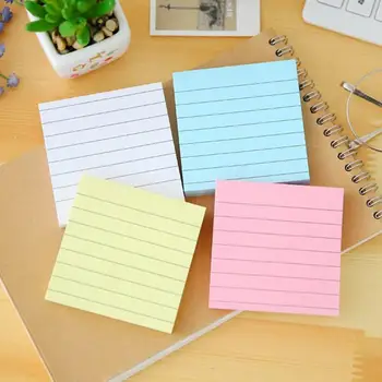 

NOTE Stickers Memo Pad 80 Sheets Solid Color Self-adhesive Sticky Message Notice Notepad School Office Stationery Supplies