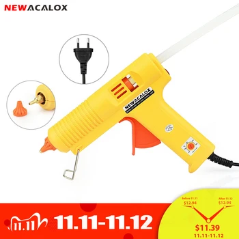 

NEWACALOX EU 100-240V 150W Hot Melt Glue Gun with 1PC 11mm Glue Stick Heat Temperature Tool Guns Thermo Gluegun Repair Tools