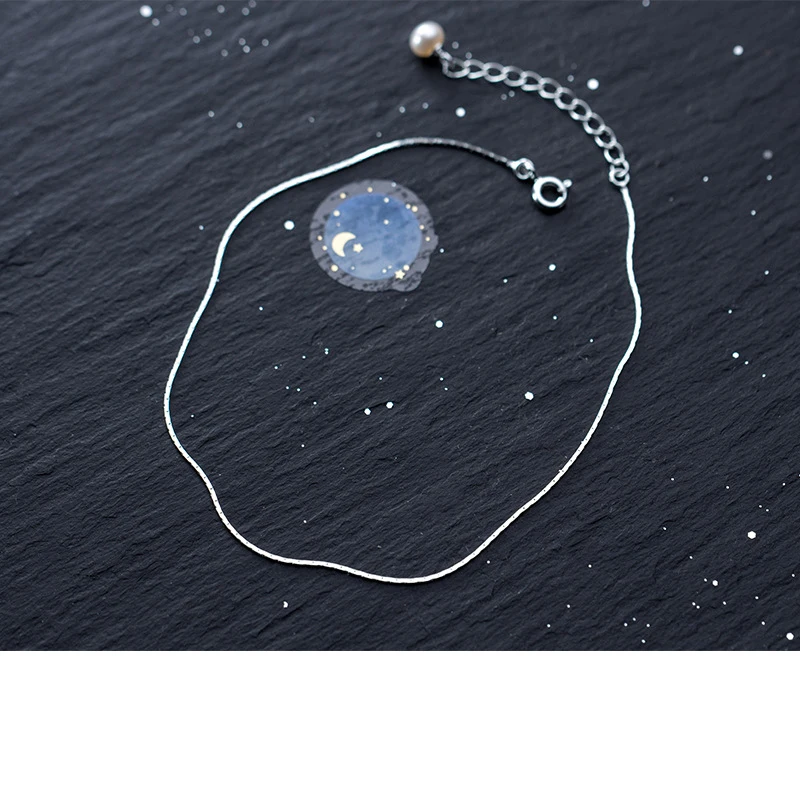 MloveAcc стерлингового серебра 925 змеиная цепь искусственные жемчужные браслеты для женщин Мода Серебро 925 ювелирные изделия оптом