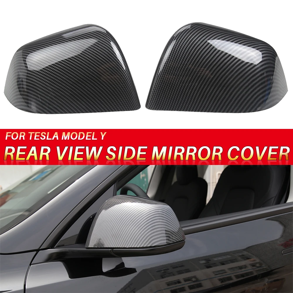 For Tesla Model y Rear Side View Mirror Cover Accessories 2021 ABS