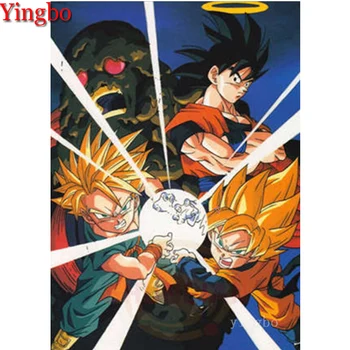 

5d Diamond Painting Dragon Ball Goku Japanese Anime Mosaic Diamond Embroidery Full Drill Square round Rhinestones kit decor 2020