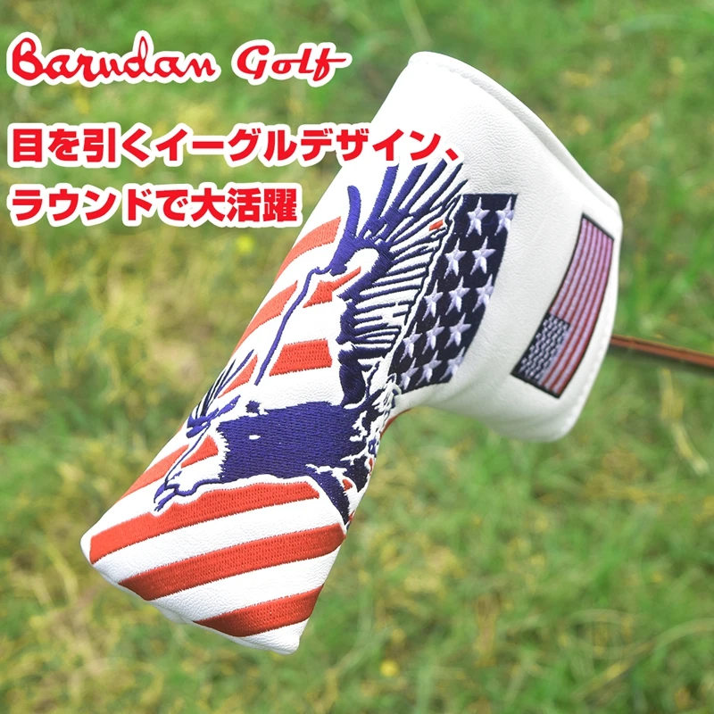 Чехол для клюшки для гольфа флаг США Amarica Golf Blade Putter головные уборы чехол для головки клюшки для гольфа кожаный магнитный чехол с бесплатной доставкой