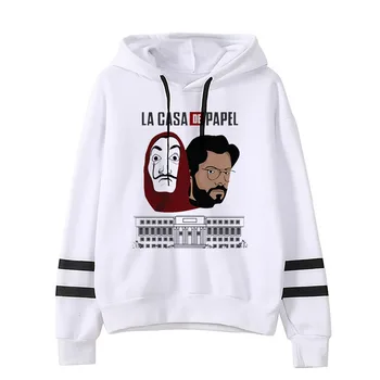 

New Money Heist Cool Hooded Women La Casa De Papel Harajuku Hoodies House of Paper Graphic Pullovers Bella Ciao Hip Hop Top Tees