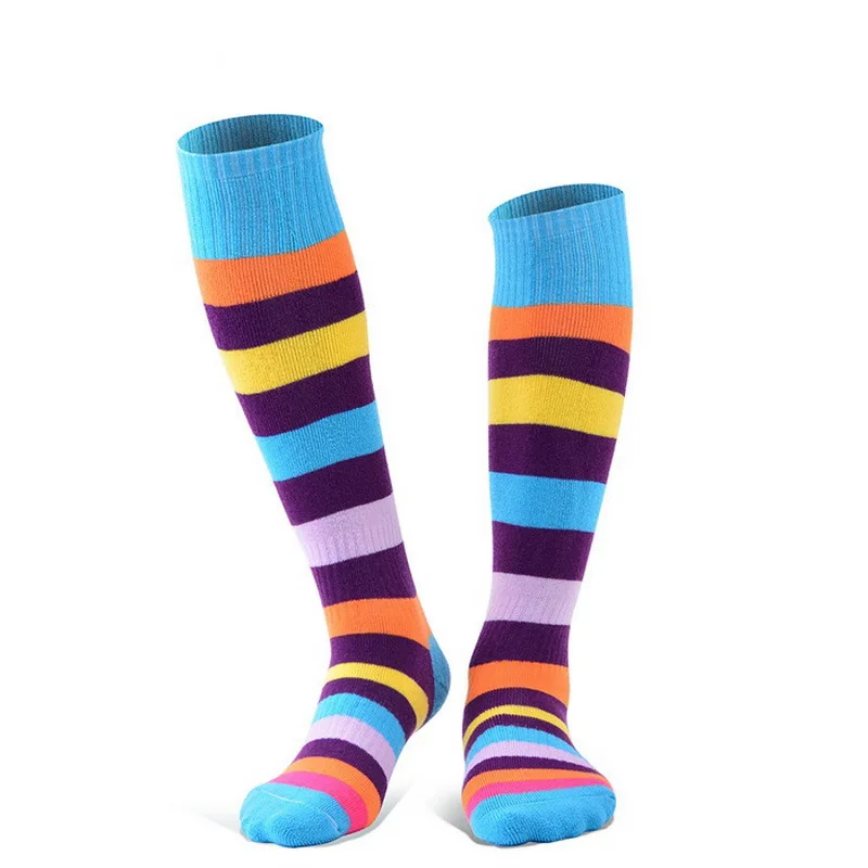 Kids Winter Warm Skiing Sock Boys Girls Long Striped Thick Thermal Sock For Roller Skating Snowboarding Chlid Snow Sports