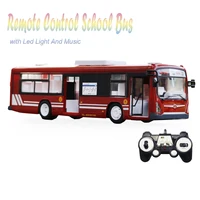 Remote control City School Bus Transport Toys Cars One-button Auto Opening Doors Headlight Taillight w/ Sound for Kids 6+ 2