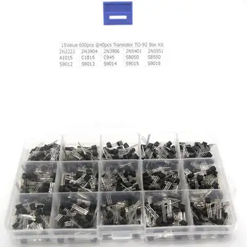 

15 Kinds Of 600pcs Light-emitting Transistor Component Package Platter Boxed Kit For Electronic DIY Kit